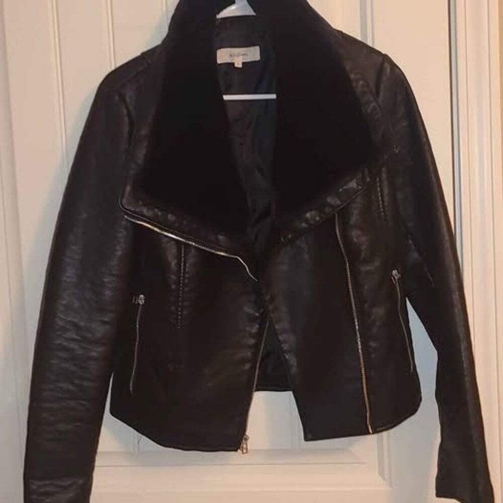 Wildflower faux leather jacket size girls large (fits xs/s women's)